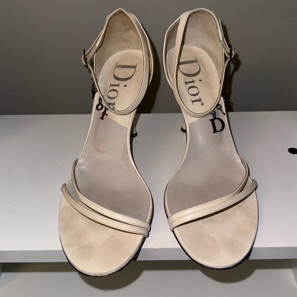 Vintage Dior open toed pumps
